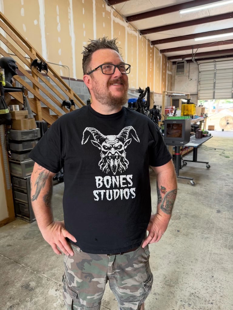 Andrew Bones in the Bones Studios workshop