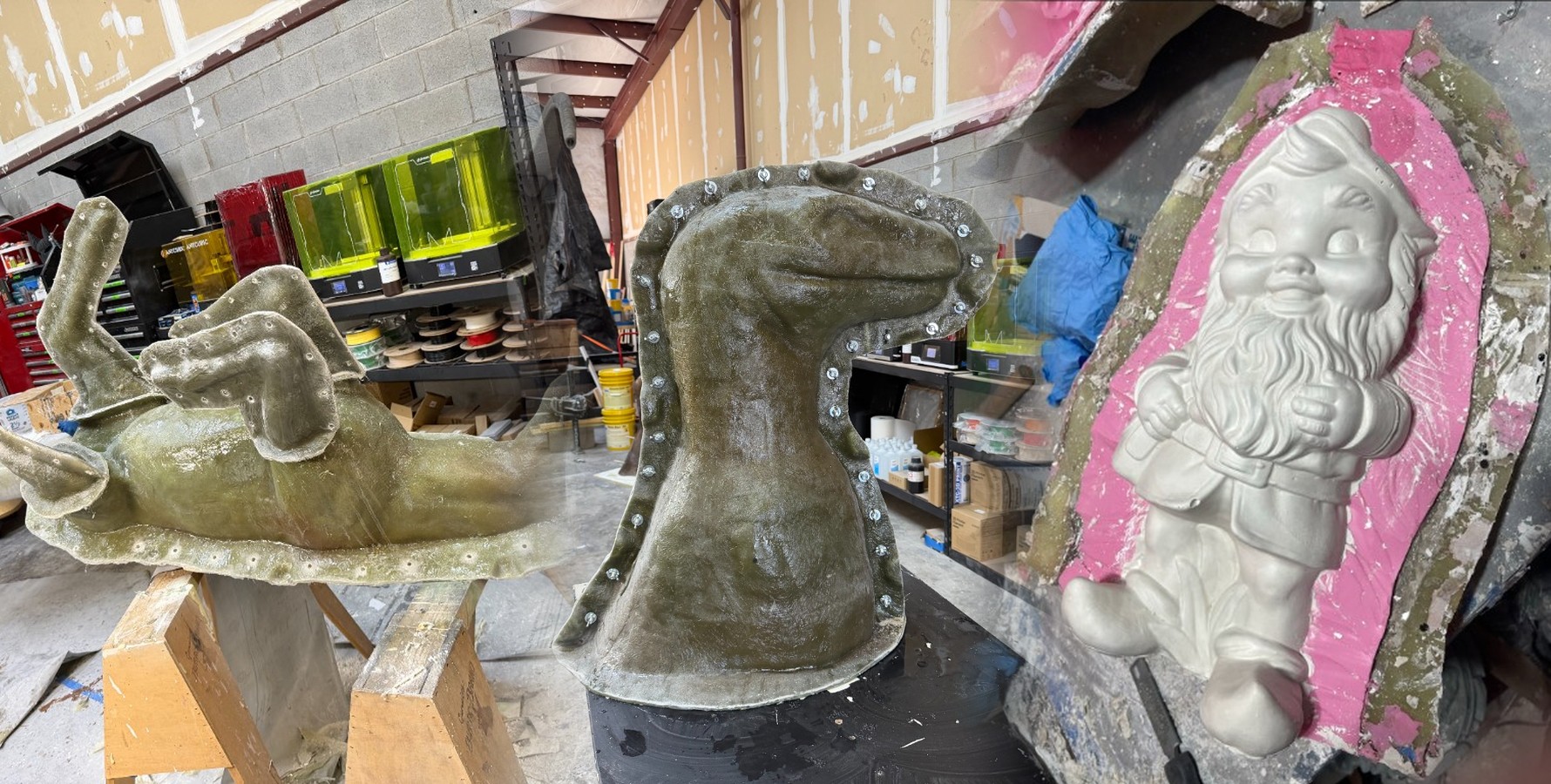 Fiberglass and silicone mold making